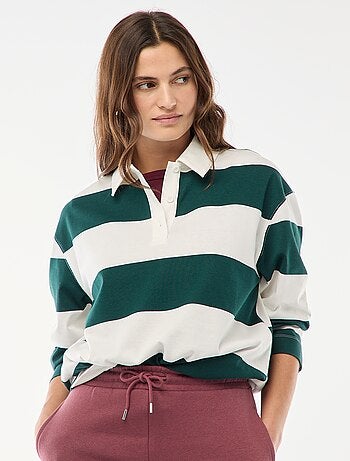 Polo style rugby à manches longues