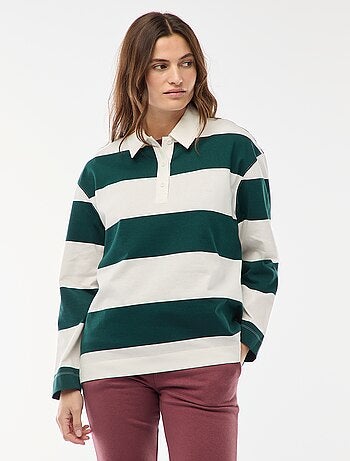 Polo style rugby à manches longues