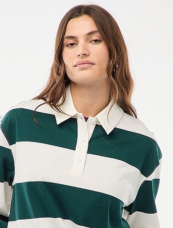 Polo style rugby à manches longues