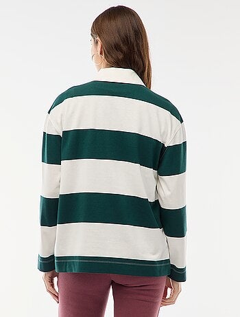 Polo style rugby à manches longues