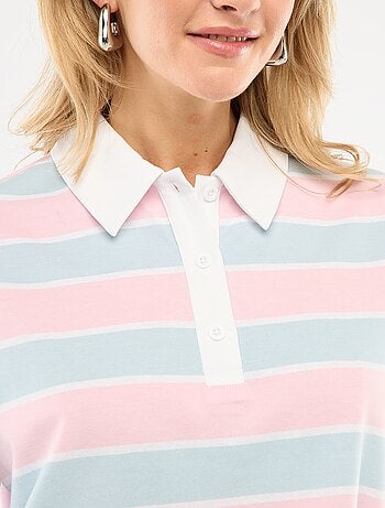 Polo style rugby à manches longues