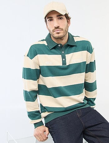 Polo style rugby à manches longues