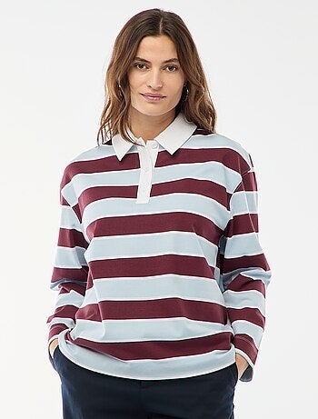 Polo style rugby à manches longues