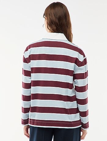 Polo style rugby à manches longues