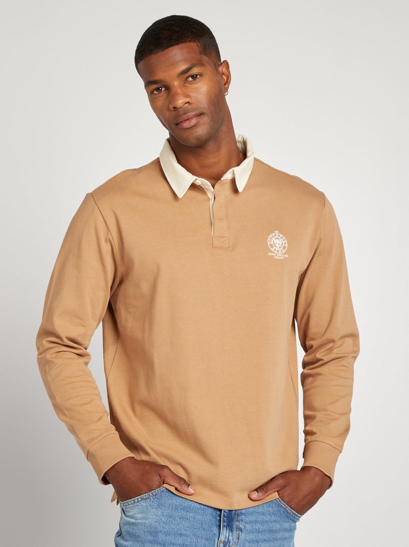 Polo style Rugby Beige - Kiabi