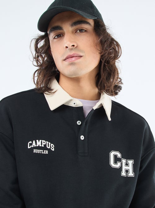 Polo style rugby manches longues - Kiabi