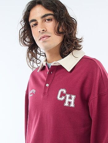 Polo style rugby manches longues