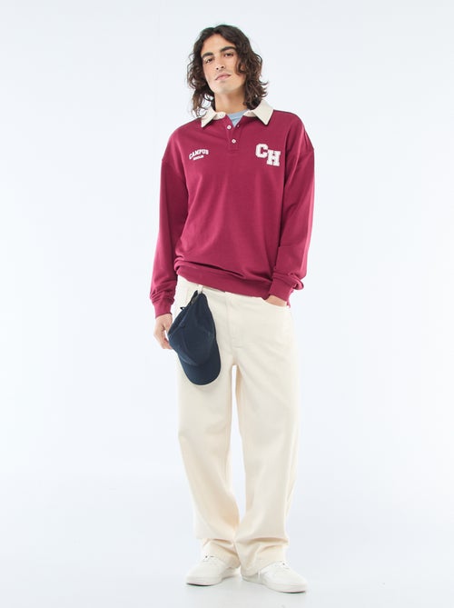 Polo style rugby manches longues - Kiabi