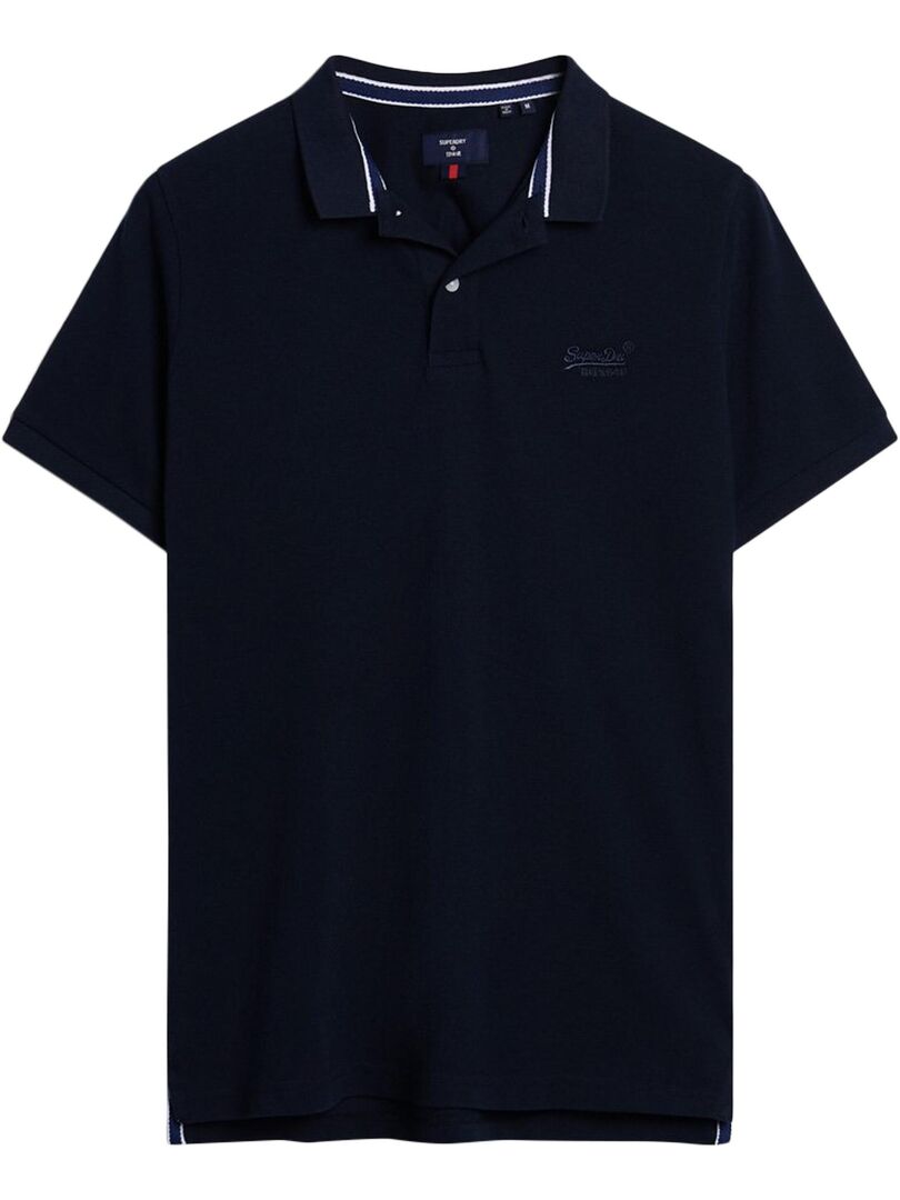 Polo SuperDry Classic Pique Bleu - Kiabi