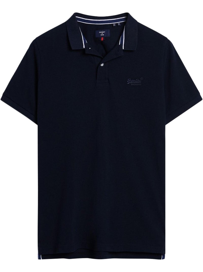 Polo SuperDry Classic Pique Bleu - Kiabi