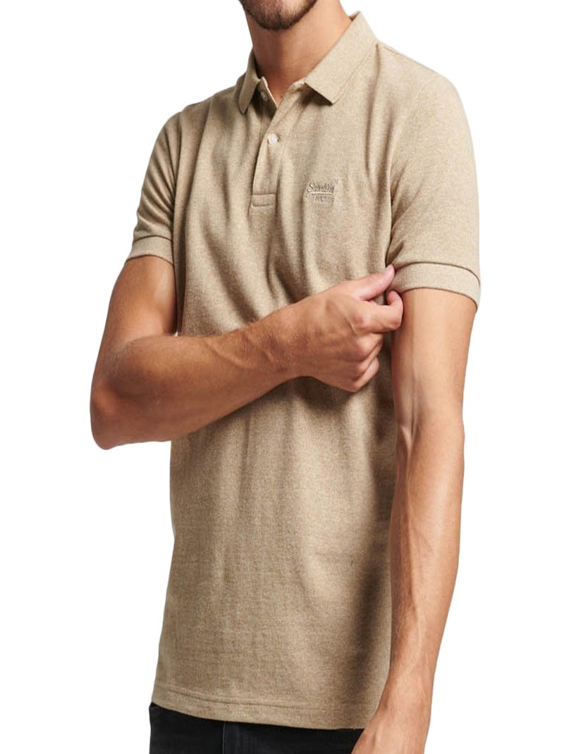 Polo SuperDry Classic Pique Marron - Kiabi