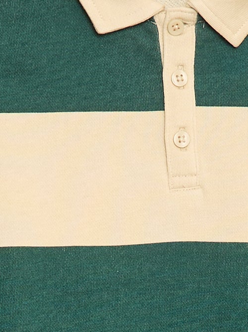 Polo sweat à rayures - Kiabi Polo sweat à rayures - Kiabi