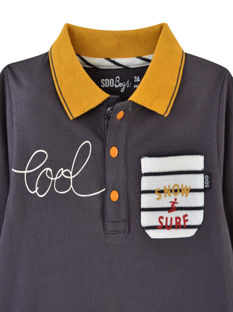 POLO TAUPE DJOHN Marron - Kiabi