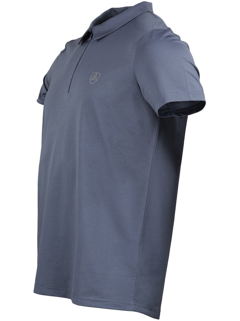 POLO TECHNIQUE MANCHES COURTES HOMME CHANCE - PEAK MOUNTAIN Bleu gris - Kiabi