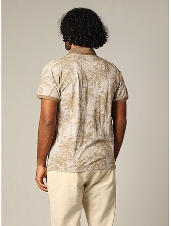 Polo tissu tropical effet vieilli avec col et manches contrastés 'Deeluxe'