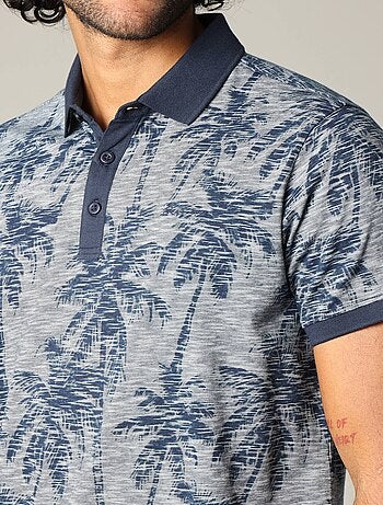 Polo tissu tropical effet vieilli avec col et manches contrastés 'Deeluxe'