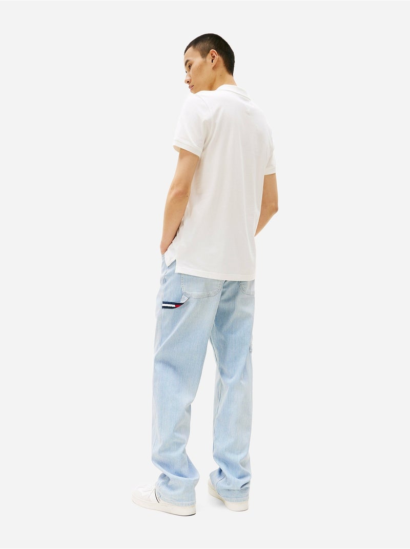 Polo Tommy jeans manches courtes Ecru - Kiabi
