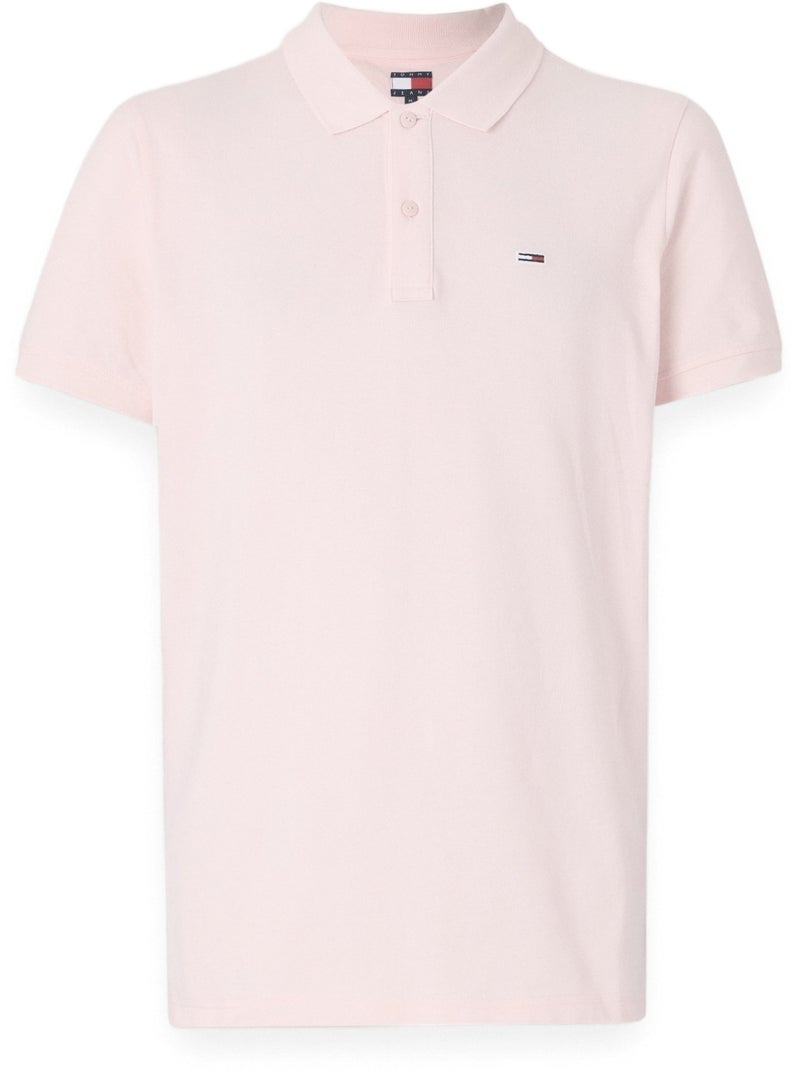 Polo Tommy jeans manches courtes Rose - Kiabi
