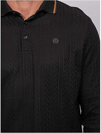 Polo torsades manches longues coton pociber
