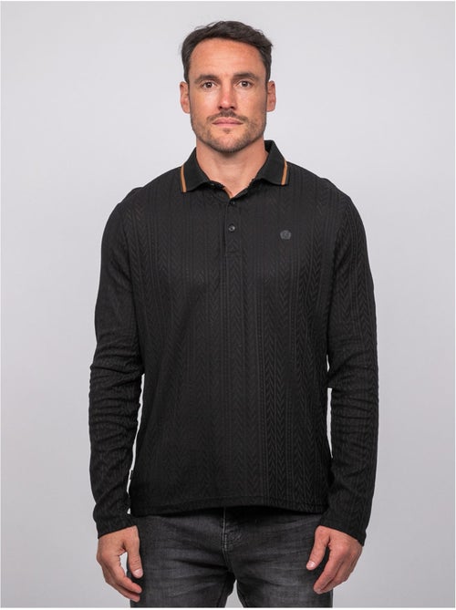 Polo torsades manches longues coton pociber - Kiabi Polo torsades manches longues coton pociber - Kiabi