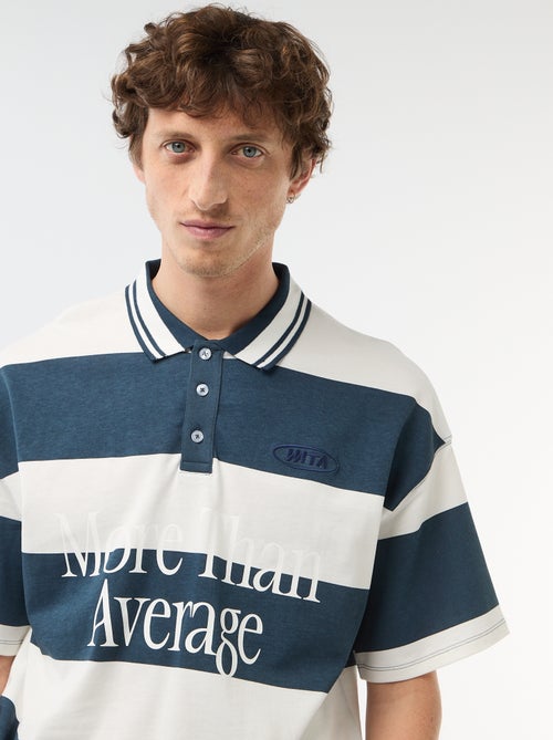 Polo type rugby à manches courtes - Kiabi