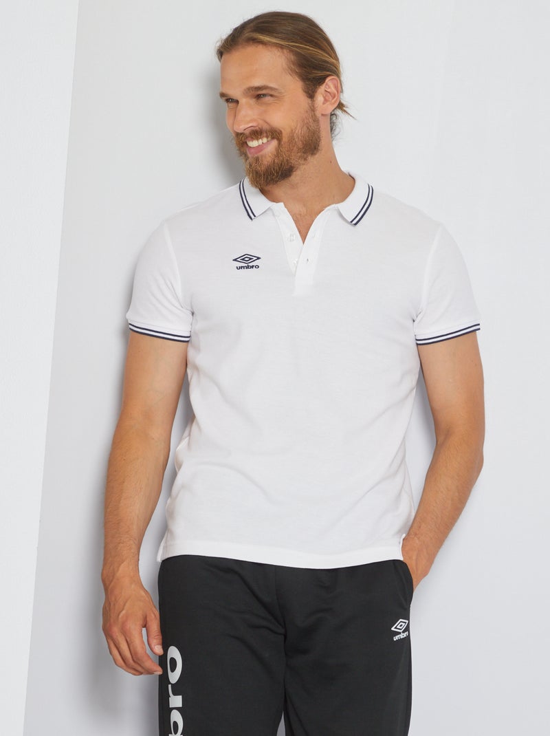 Polo 'Umbro' en maille piquée Blanc - Kiabi