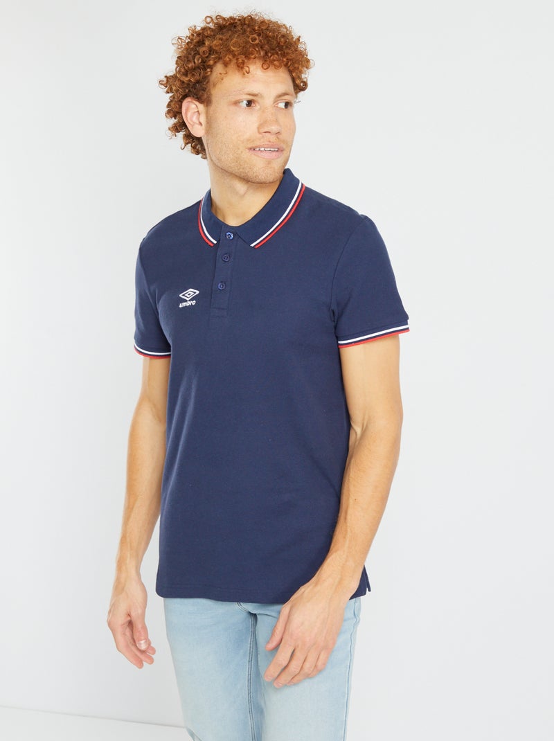Polo 'Umbro' en maille piquée Bleu marine - Kiabi