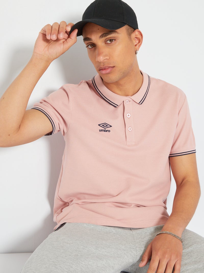 Polo 'Umbro' en maille piquée Rose - Kiabi