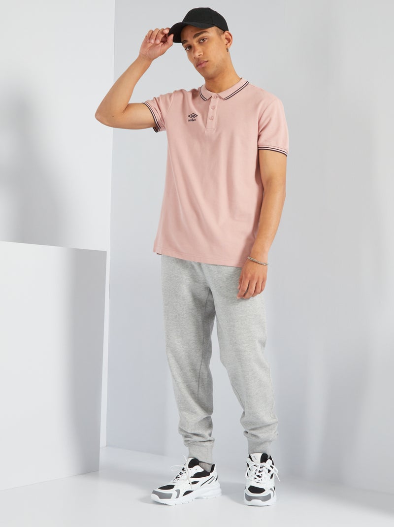 Polo 'Umbro' en maille piquée Rose - Kiabi