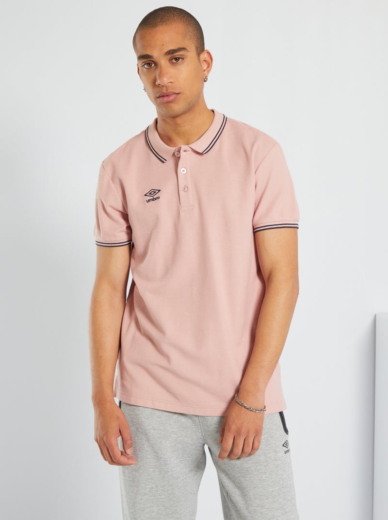 Polo 'Umbro' en maille piquée Rose - Kiabi