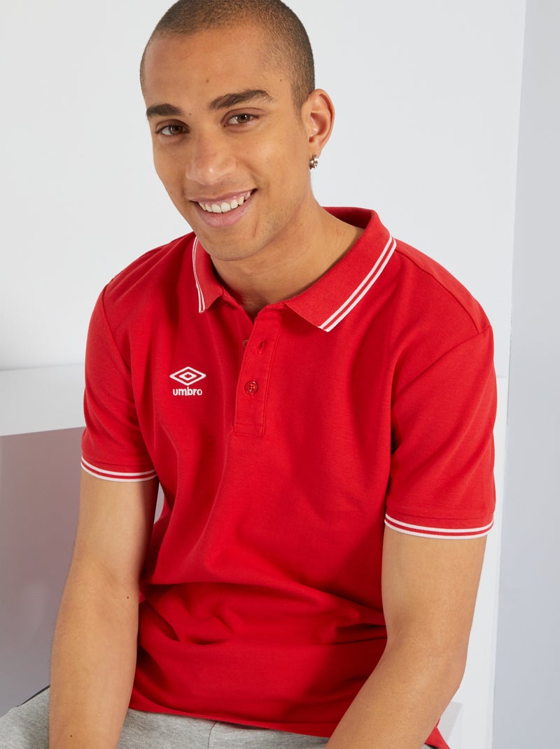 Polo 'Umbro' en maille piquée Rouge - Kiabi