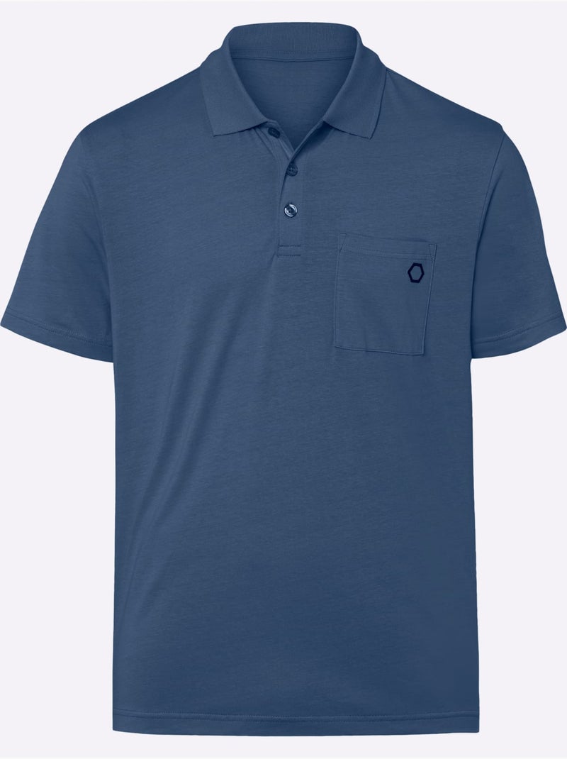 Polo Un Basique Facile à Assortir - Taille Standard - Moda Vilona Bleu jean - Kiabi