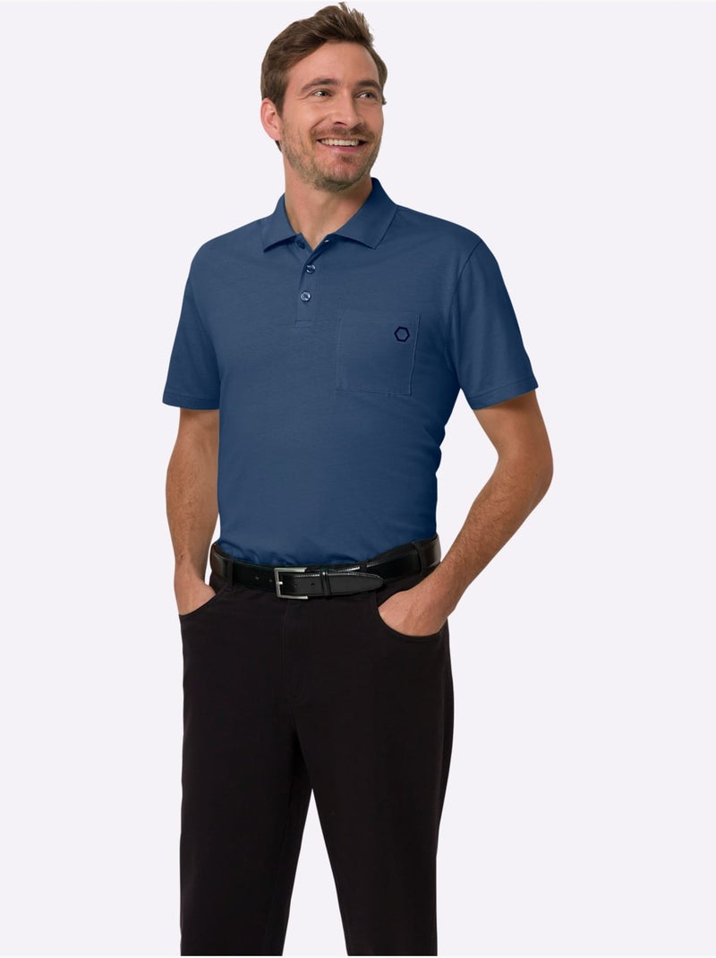 Polo Un Basique Facile à Assortir - Taille Standard - Moda Vilona Bleu jean - Kiabi