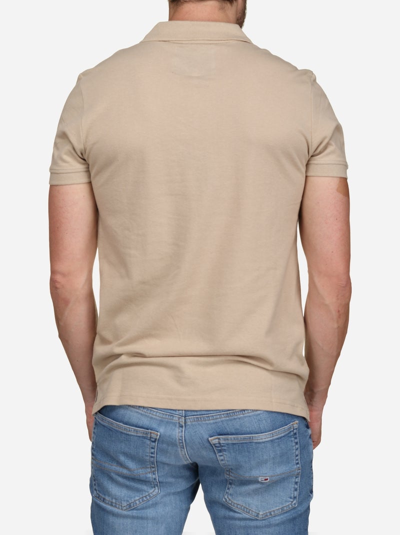 Polo uni - Bill Tornade Beige - Kiabi