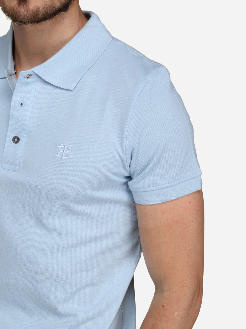 Polo uni - Bill Tornade Bleu ciel - Kiabi