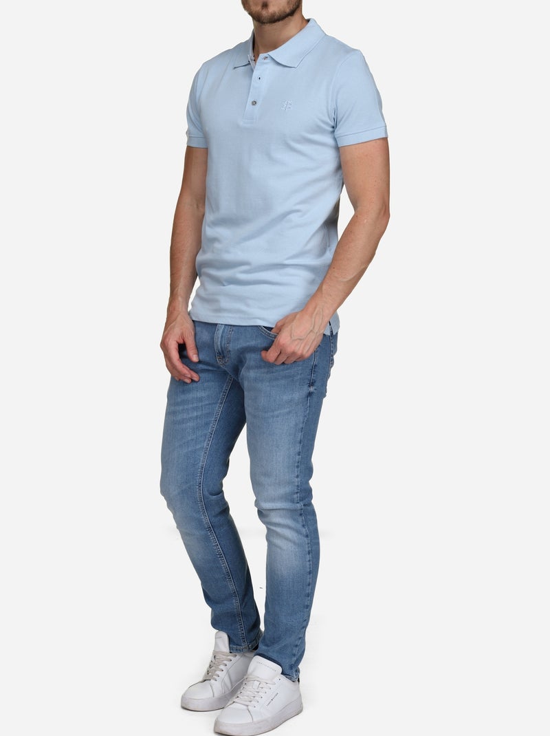 Polo uni - Bill Tornade Bleu ciel - Kiabi
