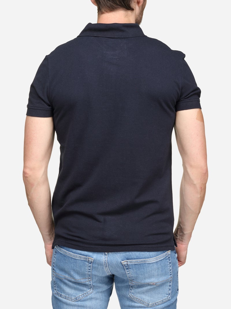 Polo uni - Bill Tornade Bleu foncé - Kiabi