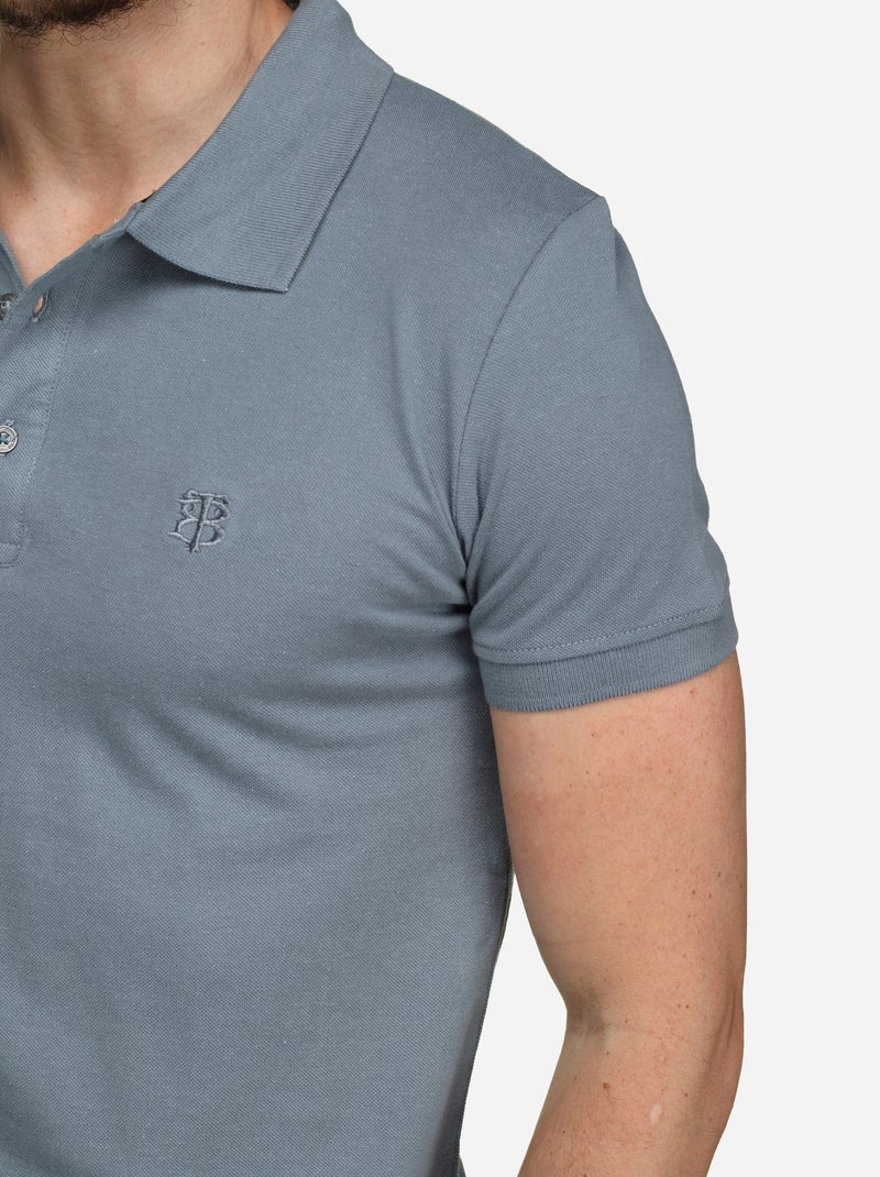 Polo uni - Bill Tornade Bleu gris - Kiabi