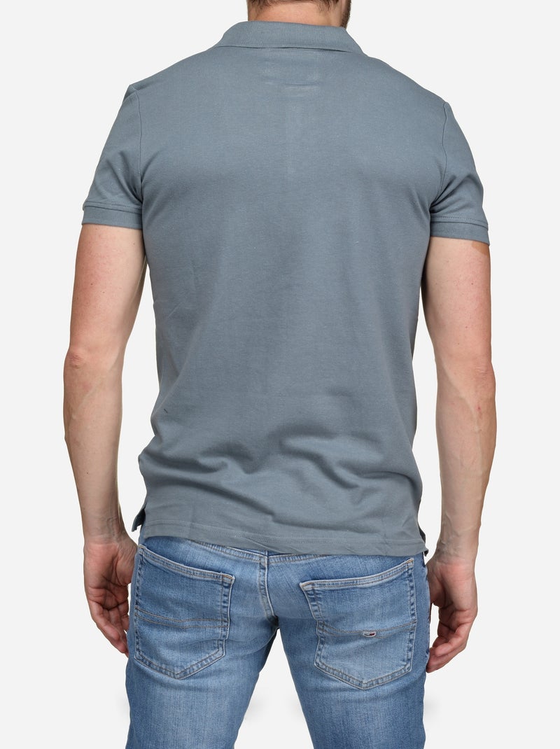 Polo uni - Bill Tornade Bleu gris - Kiabi