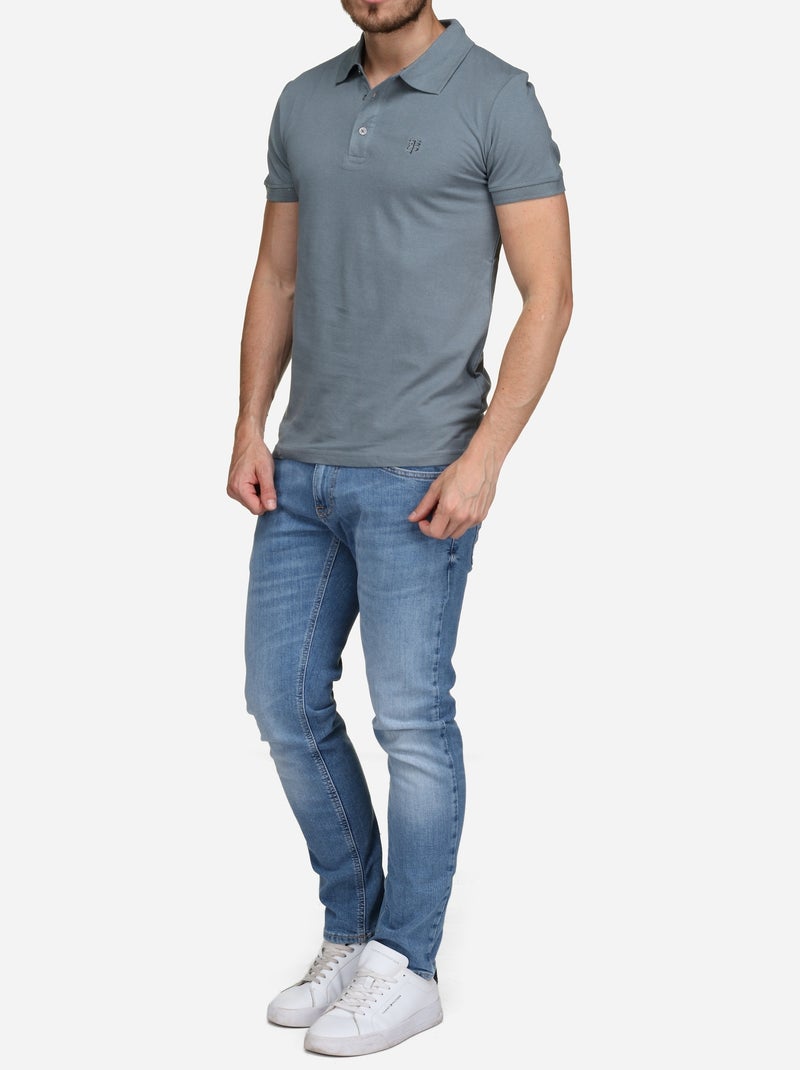 Polo uni - Bill Tornade Bleu gris - Kiabi