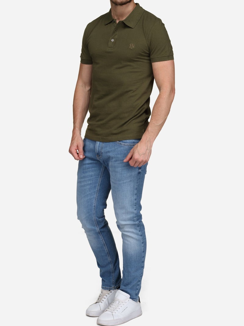 Polo uni - Bill Tornade Kaki - Kiabi