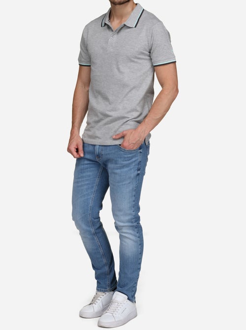 Polo uni à liseré - Torrente - Kiabi