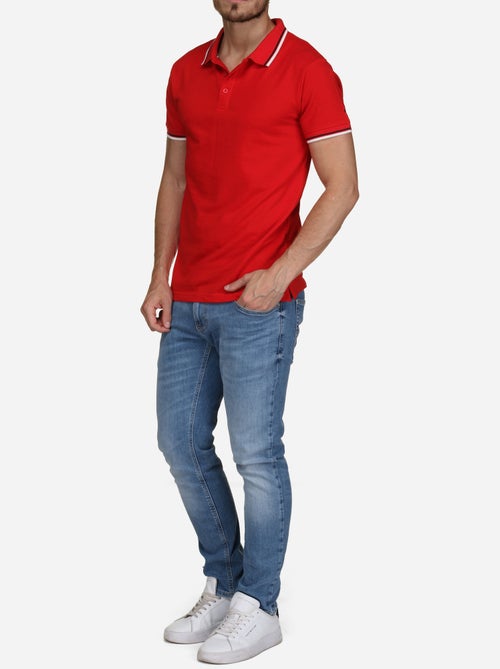 Polo uni à liseré - Torrente - Kiabi