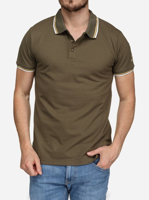 Polo uni à liseré - Kiabi