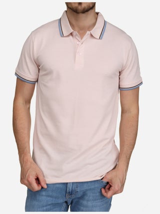 Polo uni à liseré