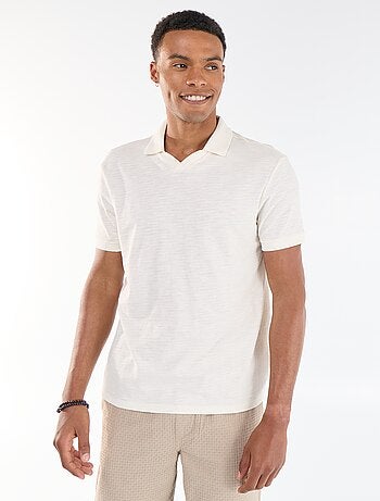 Polo uni pour homme à manches courtes