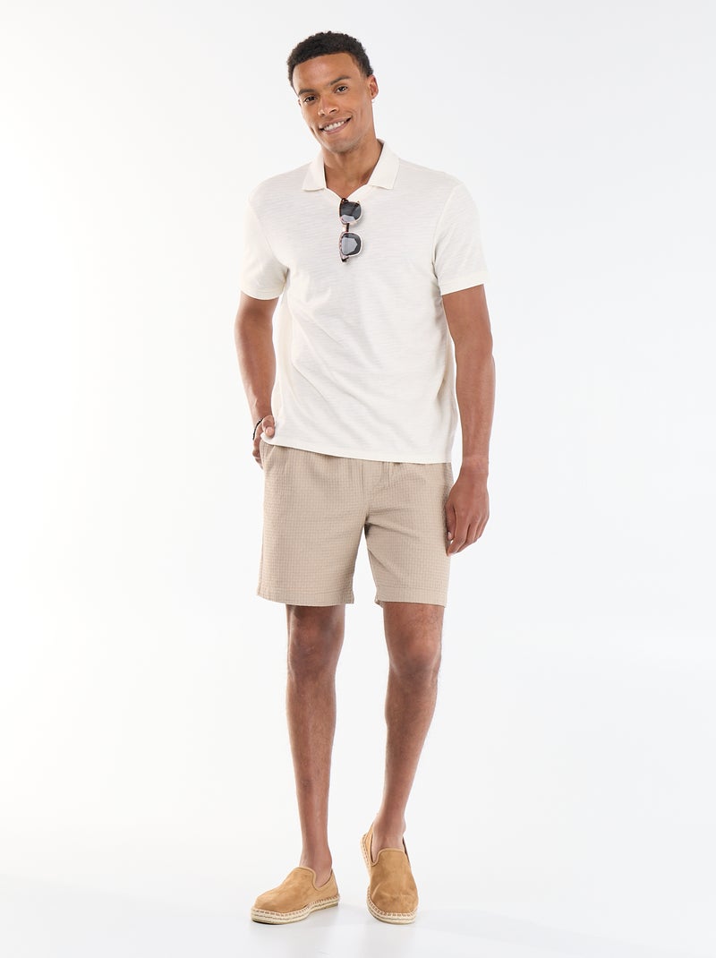 Polo uni à manches courtes pour homme Blanc - Kiabi