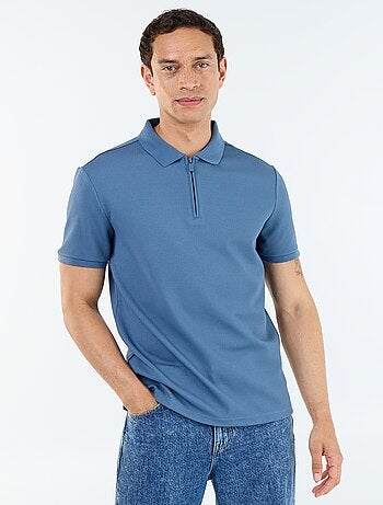 Polo uni pour homme à col polo