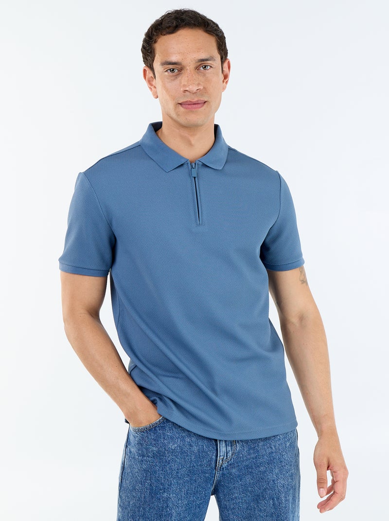 Polo uni à manches courtes pour homme Bleu - Kiabi