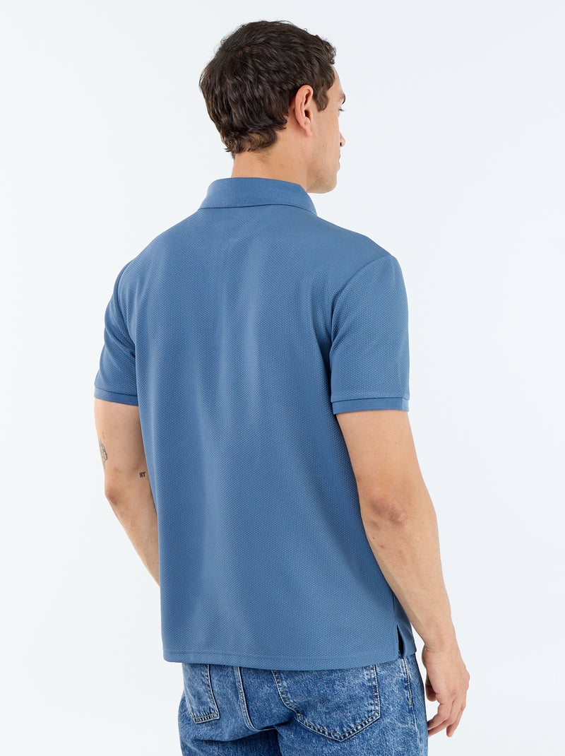 Polo uni à manches courtes pour homme Bleu - Kiabi